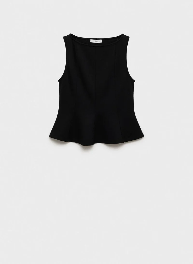Mango  Peplum top with seam detail for Women | Best Price UAE